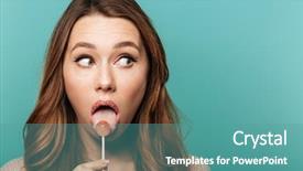  Presentation with sparkling - Slide deck consisting of portrait of a cute brown background and a teal colored foreground