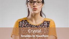  Presentation with cute - Slides consisting of portrait-of-a-cute-brunnet background and a coral colored foreground