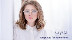  Presentation with young generation - Beautiful PPT theme featuring portrait-of-a-cute-girl backdrop and a sky blue colored foreground