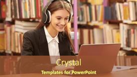  Presentation with education cute - PPT layouts enhanced with portrait-of-a-cute-girl background and a tawny brown colored foreground