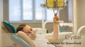  Presentation with dental office - Cool new slides with portrait-of-a-cute-happy backdrop and a coral colored foreground