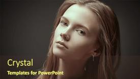  Presentation with fair - Slide deck with portrait-of-a-cute-teenage background and a tawny brown colored foreground