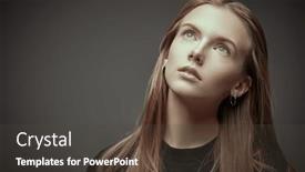  Presentation with fair - Slide set featuring portrait-of-a-cute-teenage background and a dark gray colored foreground