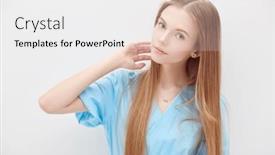  Presentation with hair dress - Slide set having portrait-of-a-cute-young background and a white colored foreground