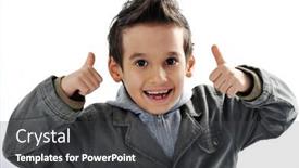  Presentation with cute - Presentation design having portrait-of-a-cute background and a dark gray colored foreground