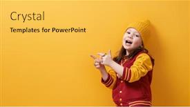  Presentation with hip hop - Colorful presentation design enhanced with portrait-of-a-cute backdrop and a yellow colored foreground