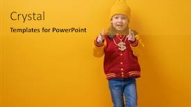  Presentation with hip hop - Beautiful PPT theme featuring portrait-of-a-cute backdrop and a gold colored foreground