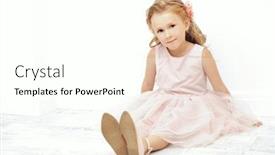  Presentation with kids fashion - Cool new slide deck with portrait-of-a-cute backdrop and a white colored foreground
