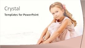  Presentation with kids fashion - PPT theme enhanced with portrait-of-a-cute background and a white colored foreground