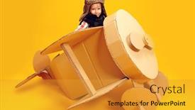  Presentation with imagination - Colorful slides enhanced with portrait-of-a-cute backdrop and a gold colored foreground