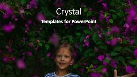  Presentation with purple floral - Audience pleasing slides consisting of portrait-of-a-cute backdrop and a black colored foreground