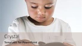  Presentation with hands saving - Theme enhanced with portrait-of-a-cute background and a coral colored foreground