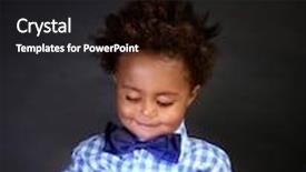  Presentation with cute science - Presentation theme featuring portrait of a cute little background and a black colored foreground