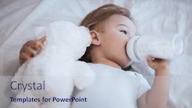  Presentation with baby formula - Presentation theme consisting of portrait-of-a-cute background and a sky blue colored foreground