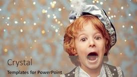  Presentation with tale - Presentation theme having portrait-of-a-cute background and a coral colored foreground