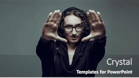  Presentation with emotions - Slide set with portrait-of-a-dark-haired background and a wine colored foreground