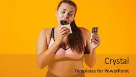  Presentation with woman sport - Amazing presentation theme having portrait of a delighted overweight backdrop and a gold colored foreground