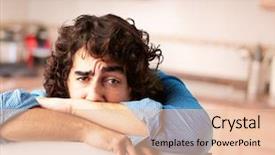  Presentation with indoor playgroung - Amazing presentation theme having portrait of a depressed man backdrop and a lemonade colored foreground