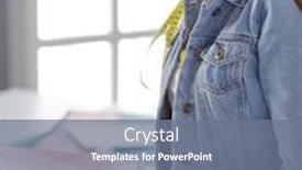  Presentation with new ideas - Cool new presentation theme with portrait-of-a-designer-working backdrop and a gray colored foreground