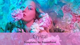  Presentation with light pink - Presentation theme enhanced with portrait-of-a-divine-girl background and a lavender colored foreground