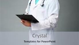  Presentation with prescription - Colorful presentation theme enhanced with portrait-of-a-doctor backdrop and a light gray colored foreground