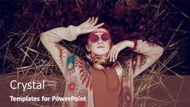  Presentation with bohemian - PPT theme enhanced with portrait of a fashion female model lying on the grass contemporary bohemian style spirit of freedom fashion shot bohemian bo-ho style background and a violet colored foreground