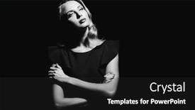  Presentation with black women - Cool new theme with portrait of a fashionable bright lady posing in studio fashion for women black color backdrop and a dark gray colored foreground