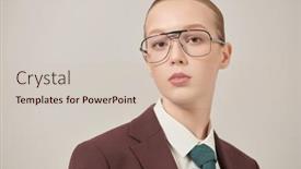  Presentation with elegant - Presentation consisting of portrait-of-a-female-model background and a soft green colored foreground