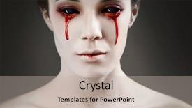  Presentation with vampire - Audience pleasing theme consisting of portrait of a female vampire backdrop and a mint green colored foreground