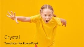  Presentation with fair - PPT theme consisting of portrait-of-a-funny-fair background and a gold colored foreground