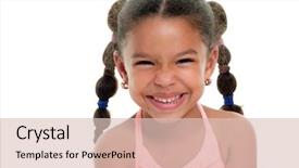  Presentation with funny - Presentation enhanced with portrait of a funny multiracial background and a lemonade colored foreground