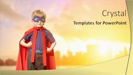  Presentation with kids development - PPT layouts featuring portrait-of-a-funny-serious background and a blonde colored foreground