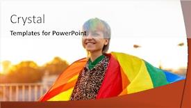  Presentation with gender - PPT layouts with portrait-of-a-gender-fluid background and a white colored foreground