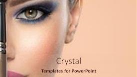  Presentation with natural cosmetic - Audience pleasing slide set consisting of portrait-of-a-girl backdrop and a lemonade colored foreground