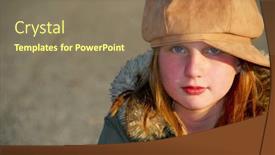  Presentation with fall - Presentation theme consisting of  background and a  colored foreground