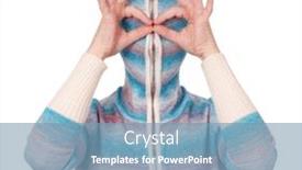  Presentation with cyber crime hood and mask - Beautiful slide deck featuring full frame green maidenhair fern background backdrop and a tawny brown colored foreground