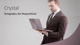  Presentation with space suit - Presentation with portrait-of-a-good-looking background and a light gray colored foreground