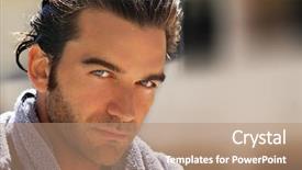  Presentation with wind energy close up portrait - Slide deck having portrait of a good looking background and a coral colored foreground