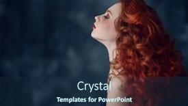  Presentation with beauty cosmetics - Audience pleasing presentation design consisting of portrait of a gorgeous beautiful young woman posing in the studio beauty cosmetics backdrop and a navy blue colored foreground