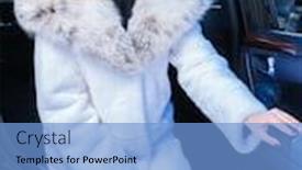  Presentation with lady - Beautiful slide deck featuring portrait-of-a-gorgeous-blonde backdrop and a light blue colored foreground