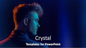  Presentation with black art - Presentation featuring portrait-of-a-handsome-brutal background and a navy blue colored foreground