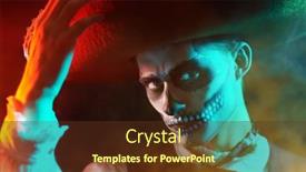  Presentation with black light - Theme with portrait-of-a-handsome-elegant background and a tawny brown colored foreground