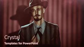  Presentation with luxury fashion - PPT layouts consisting of portrait-of-a-handsome-man background and a wine colored foreground