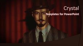  Presentation with luxury fashion - Colorful presentation design enhanced with portrait-of-a-handsome-man backdrop and a wine colored foreground