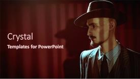  Presentation with luxury fashion - Cool new slides with portrait-of-a-handsome-man backdrop and a wine colored foreground