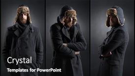  Presentation with navy - PPT theme having portrait-of-a-handsome-sailor background and a black colored foreground