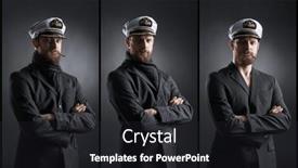  Presentation with navigation - Slide deck with portrait-of-a-handsome-sailor background and a dark gray colored foreground
