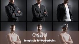  Presentation with navigation - PPT theme enhanced with portrait-of-a-handsome-sailor background and a violet colored foreground