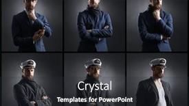  Presentation with navy - PPT layouts consisting of portrait-of-a-handsome-sailor background and a  colored foreground