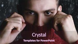  Presentation with beauty and fashion - Presentation theme having portrait of a handsome young background and a wine colored foreground